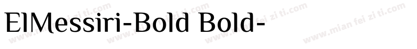 ElMessiri-Bold Bold字体转换